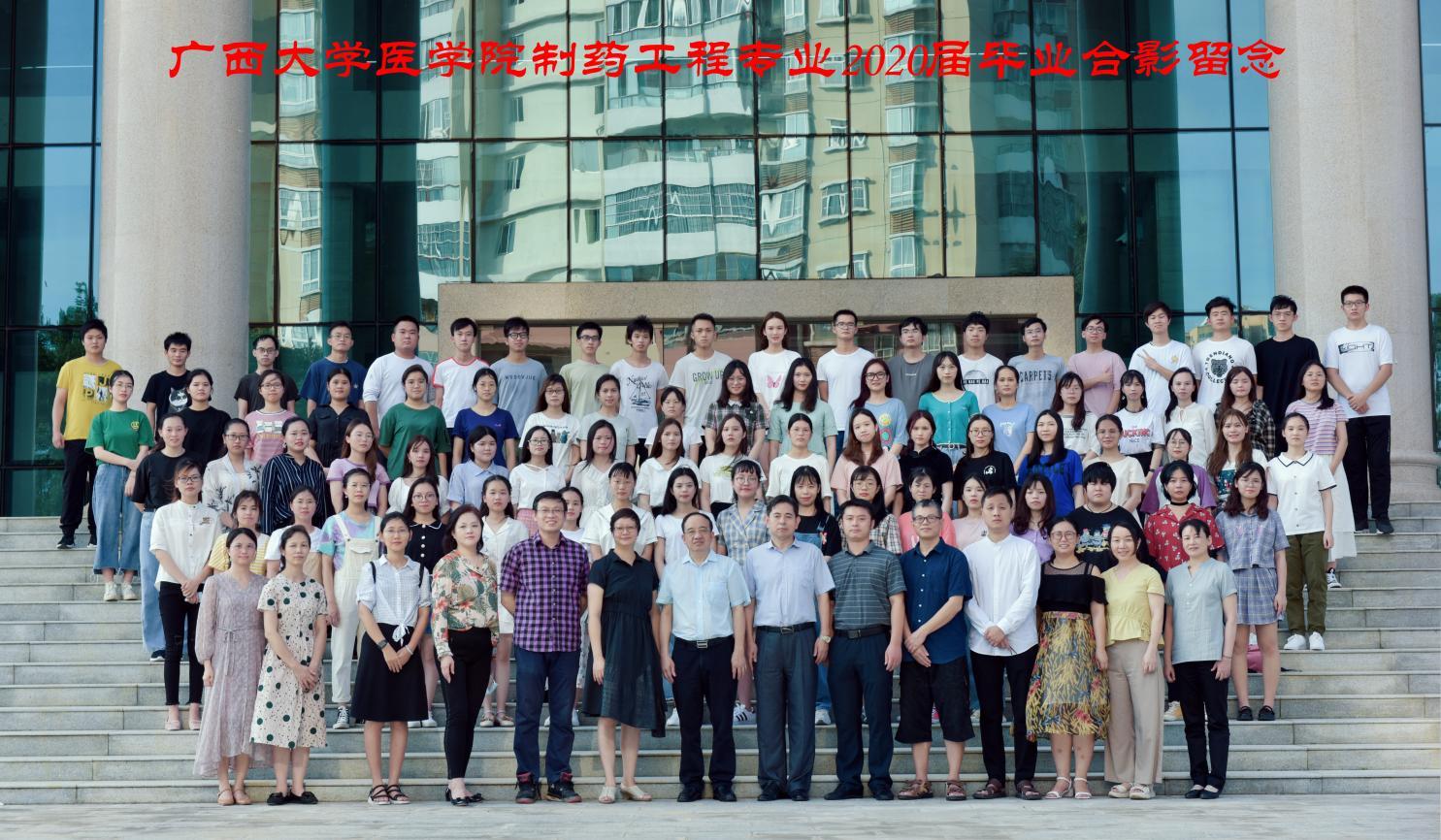 英国威廉集团官网制药工程专业2020届毕业合影留念